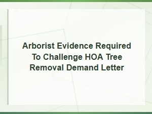 Challenging Hoa Tree Removal: Arborist Evidence You Need