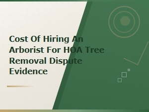 Arborist Report Costs for Hoa Tree Removal Disputes