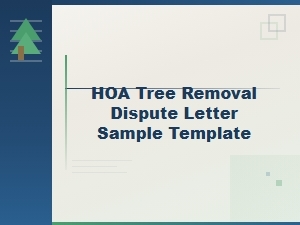 Hoa Tree Removal Dispute Letter Template