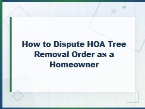 Disputing an Hoa Tree Removal Order: Homeowner Rights